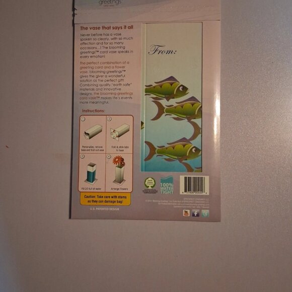 DIY flower vase greeting card. assemble add water and flowers. - Picture 3 of 7